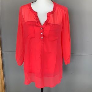 Express dress shirt with mess top and sleeve